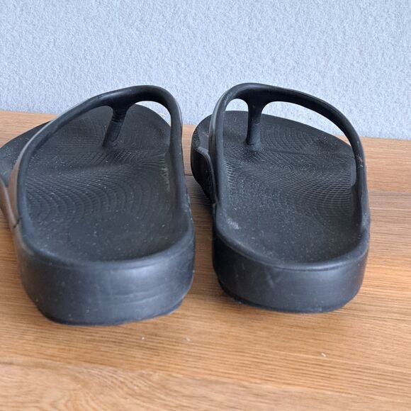 OOFOS OOriginal Recovery Flip Flops Sandal Black 38 Womens 7 Mens 5 Thongs - Picture 3 of 9
